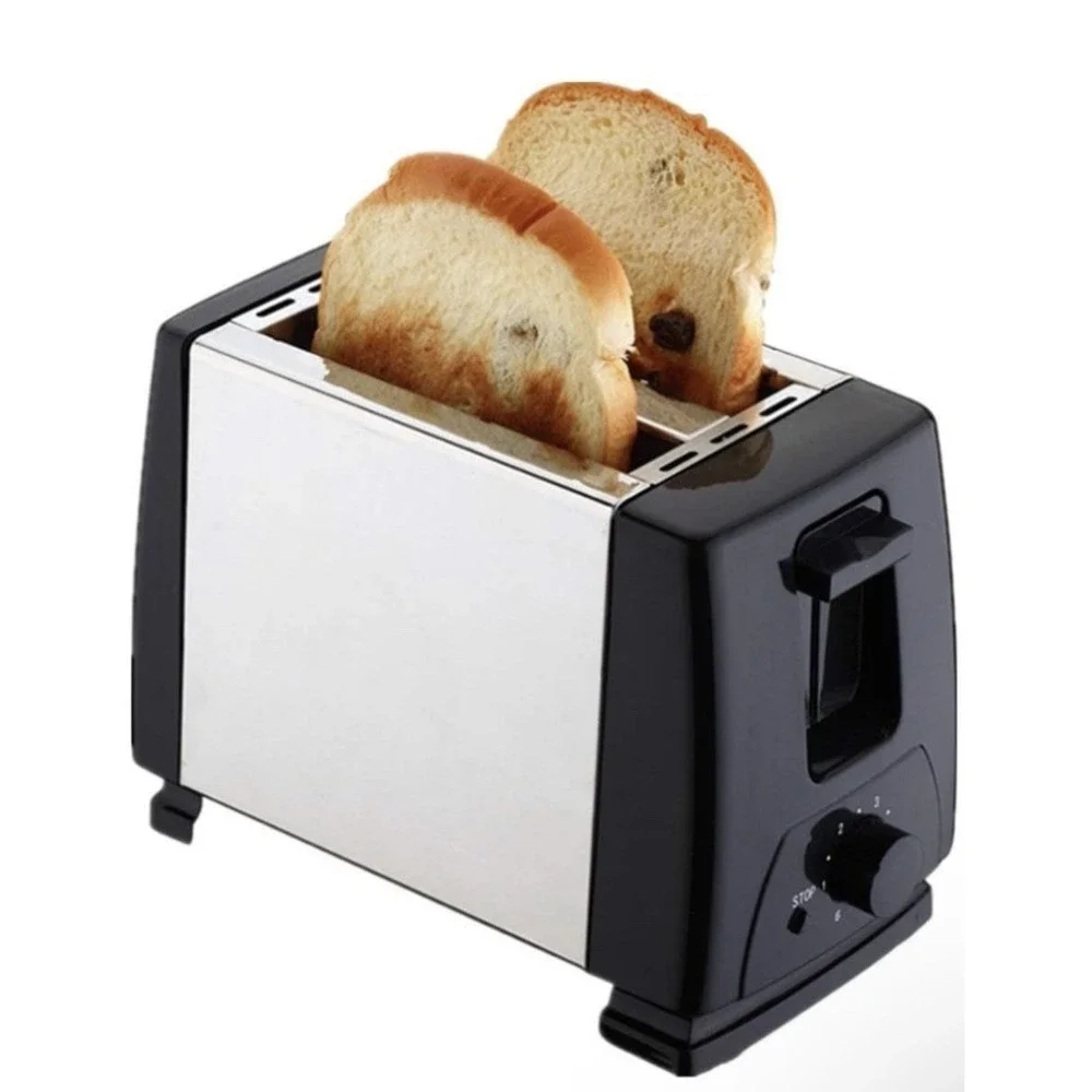 Royalford Black Stainless‎ Steel 2 Slice Toaster - QLT-288B 650W